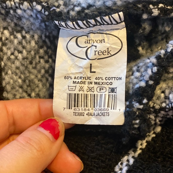 Canyon Creek striped Baja jacket size large - Picture 5 of 5